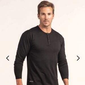 Henley Drop-Cut Long Sleeve: LUX